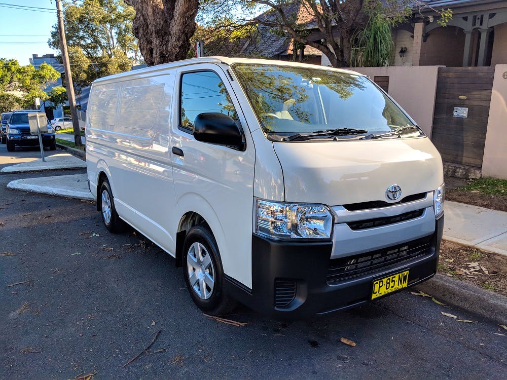 Rent Jonas 2018 Toyota Hiace by the hour or day in Bondi 